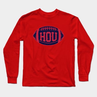 HOU Retro Football - Red Long Sleeve T-Shirt